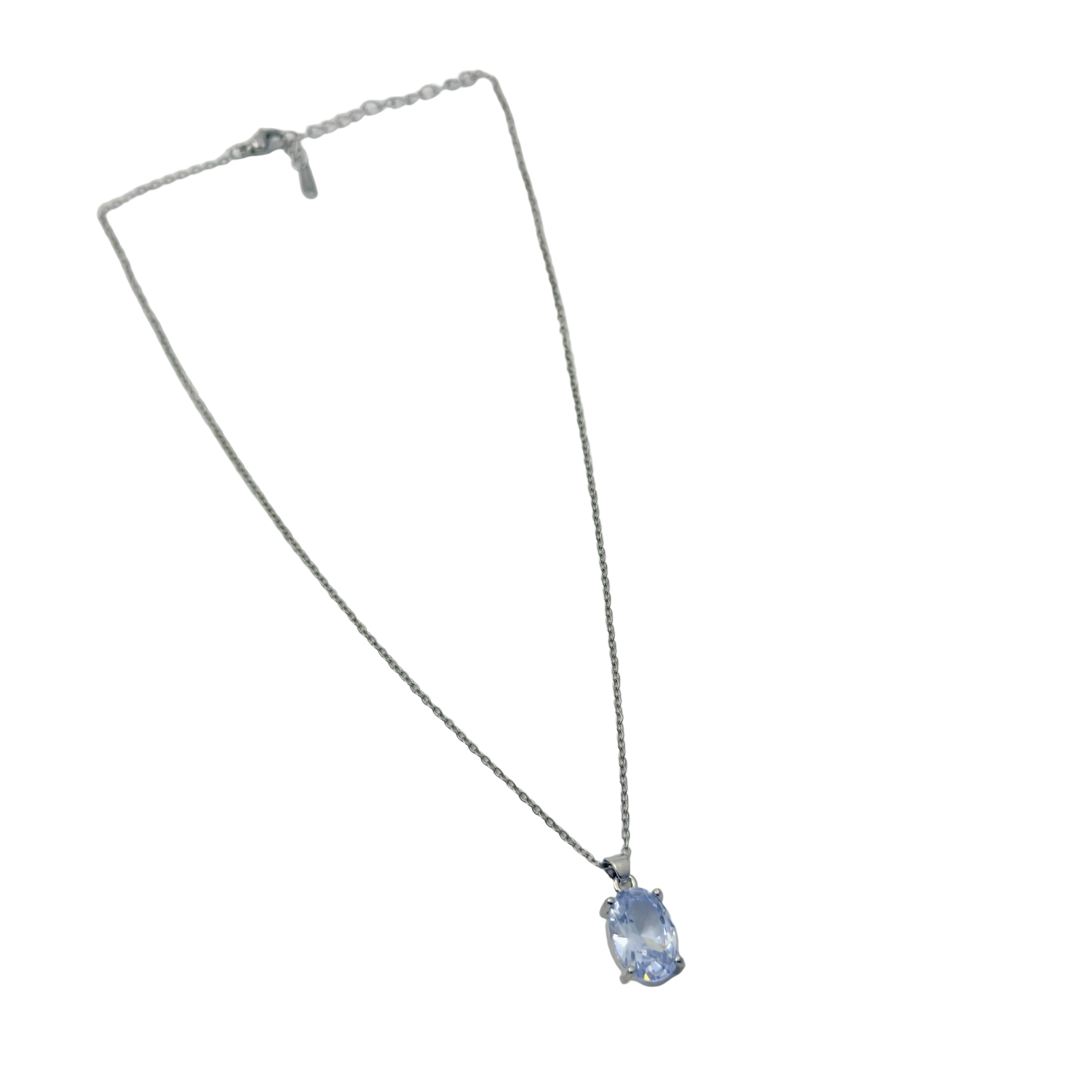 Aurora Oval Solitaire Necklace