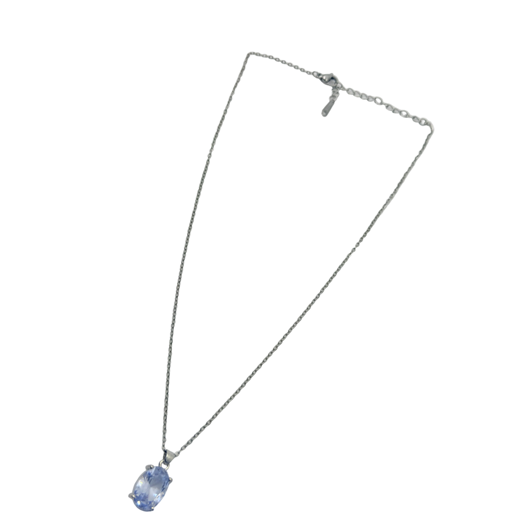 Aurora Oval Solitaire Necklace
