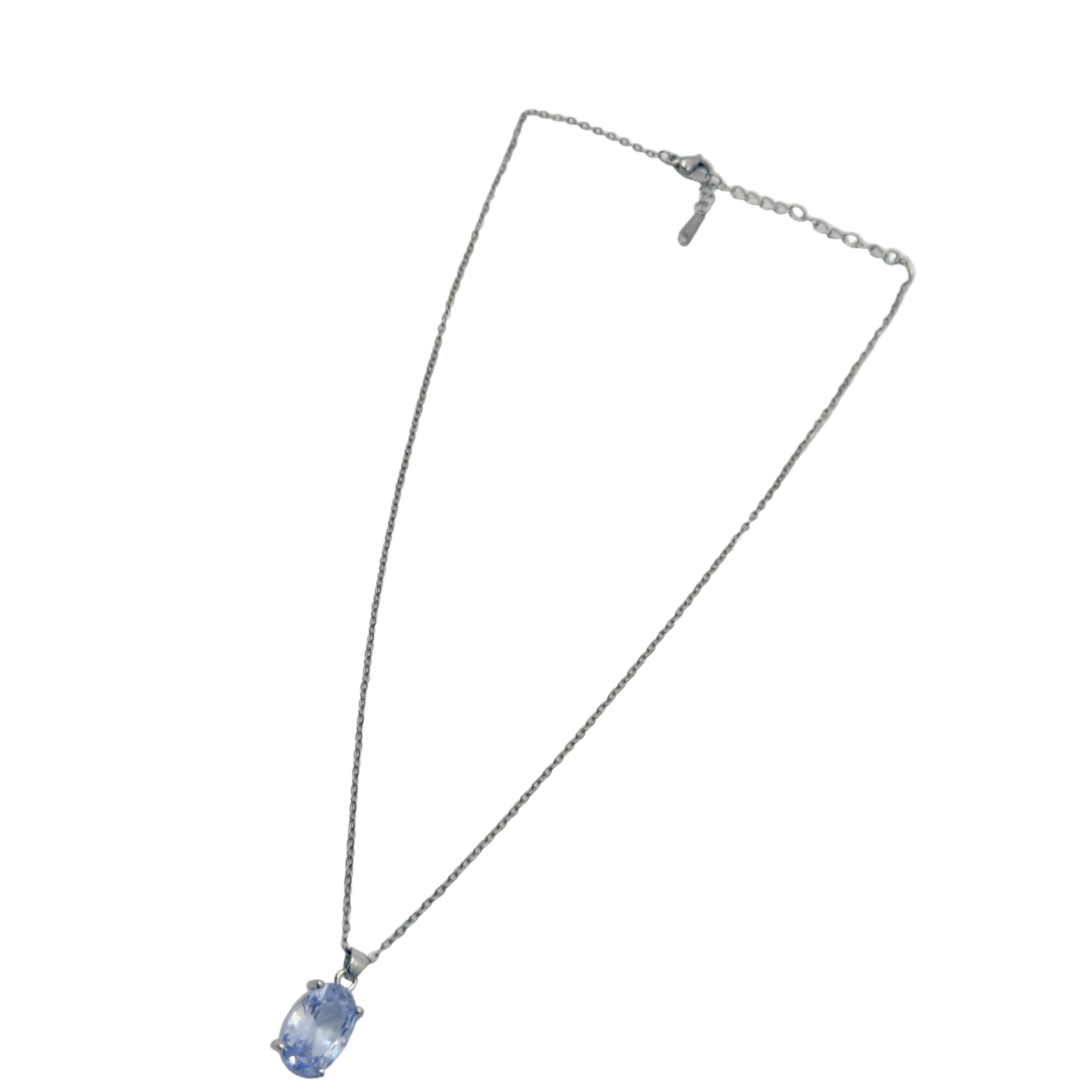 Aurora Oval Solitaire Necklace