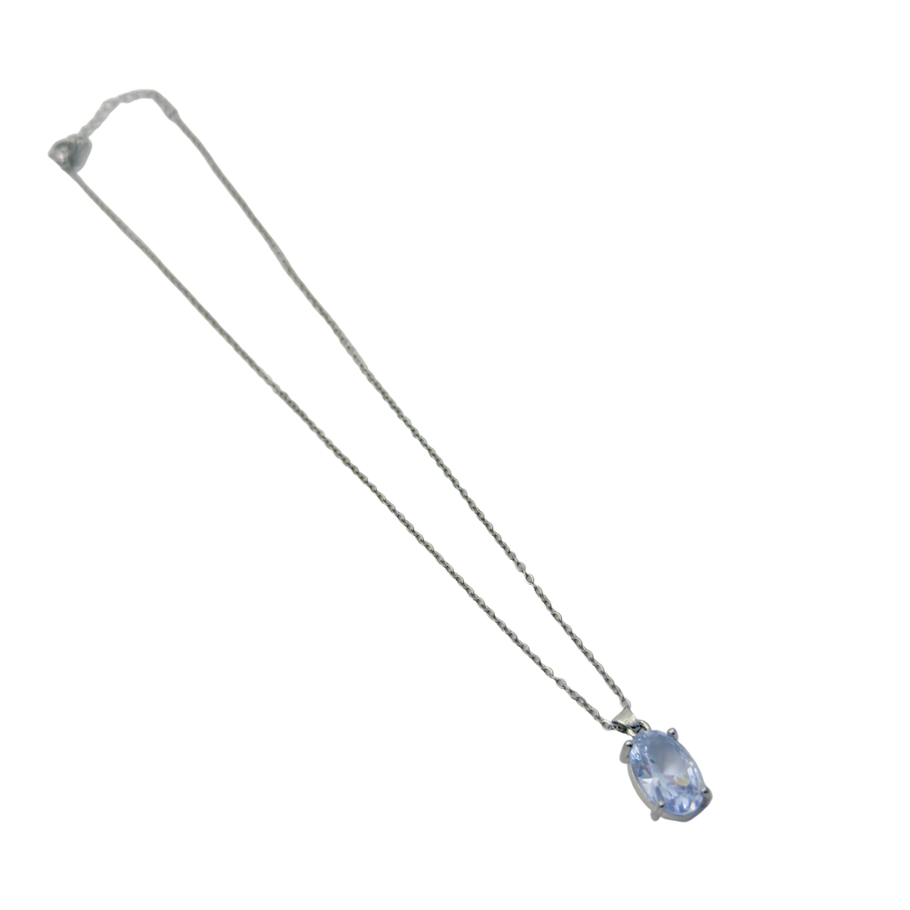 Aurora Oval Solitaire Necklace