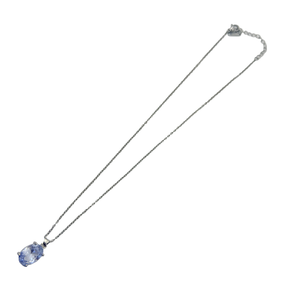 Aurora Oval Solitaire Necklace