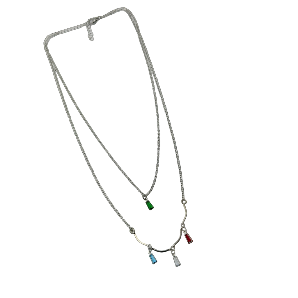 Prism Charm Layered Necklace