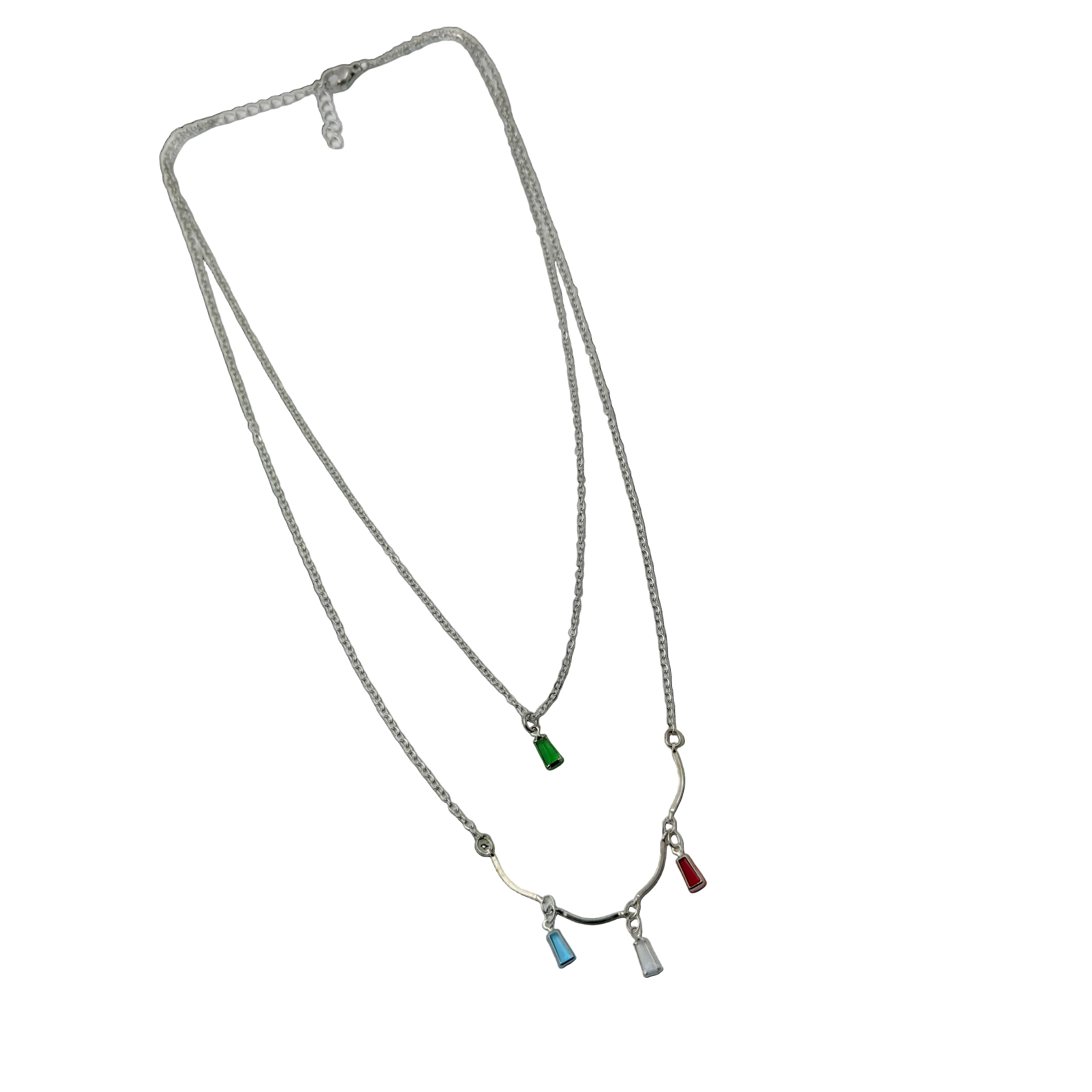 Prism Charm Layered Necklace