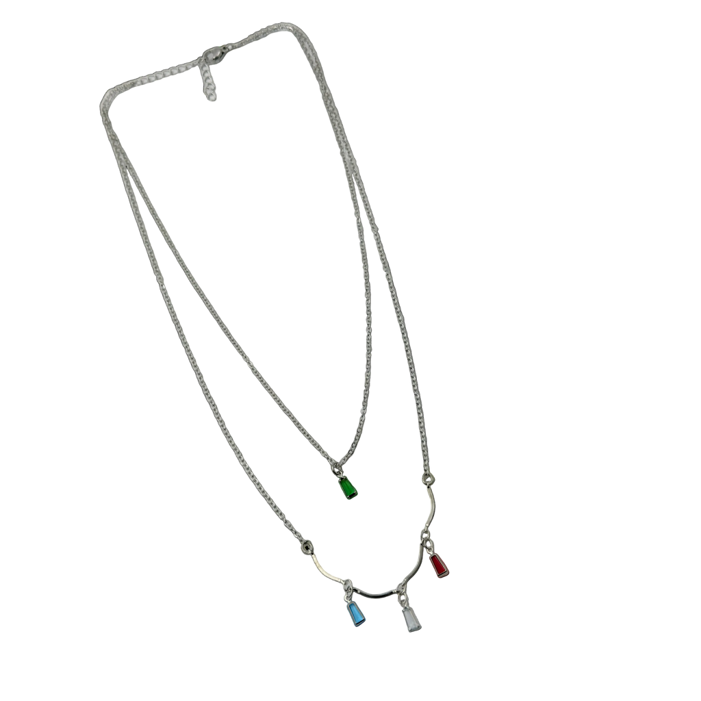 Prism Charm Layered Necklace