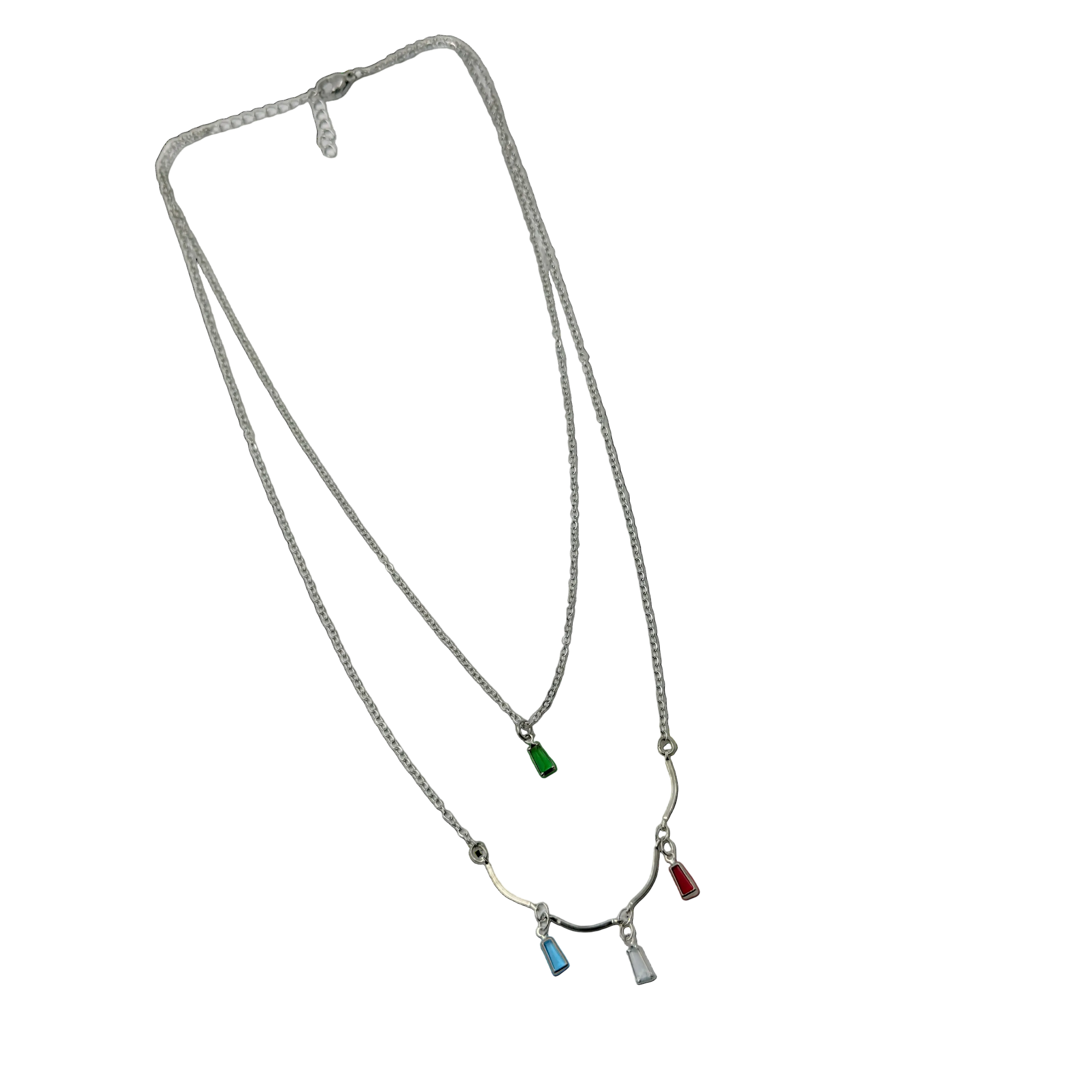 Prism Charm Layered Necklace
