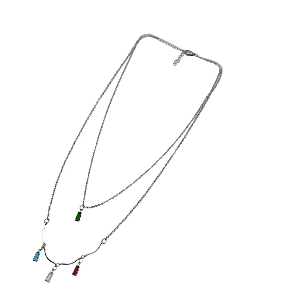 Prism Charm Layered Necklace