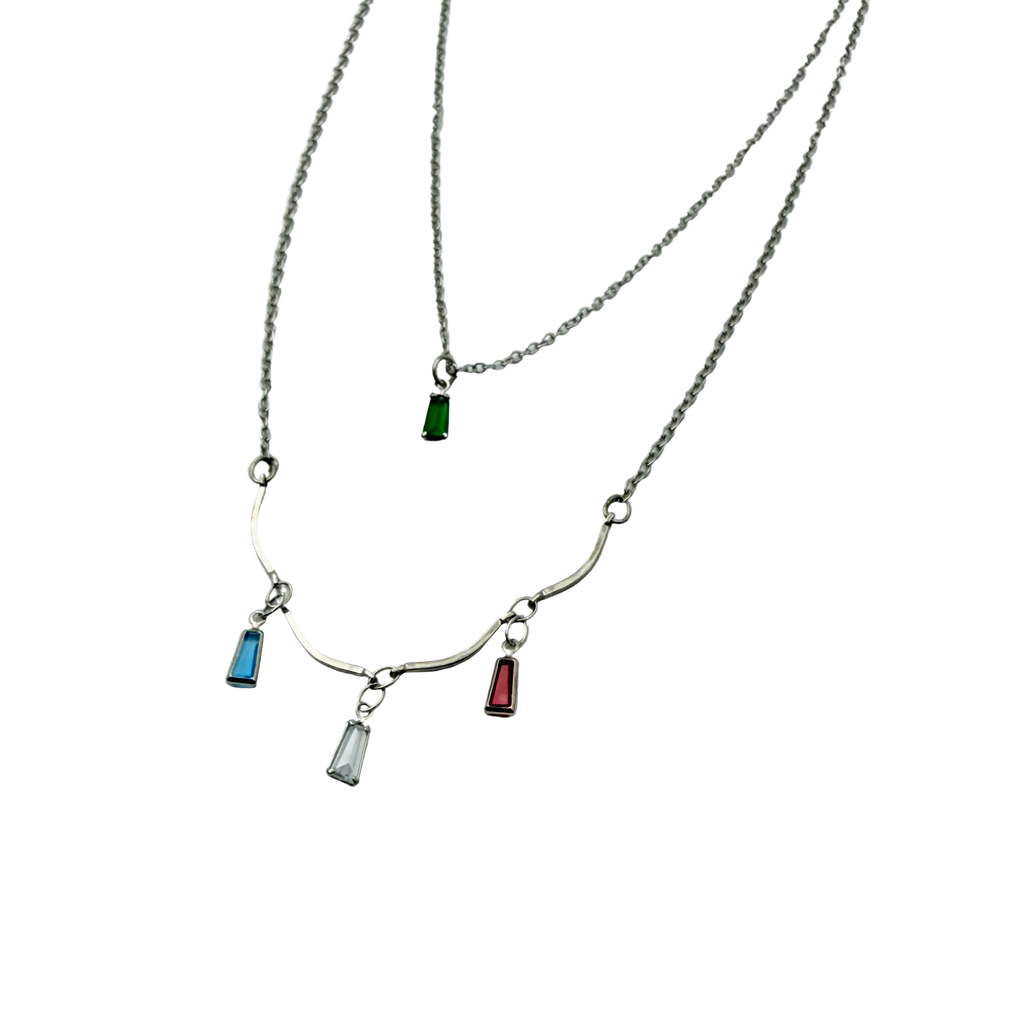 Prism Charm Layered Necklace