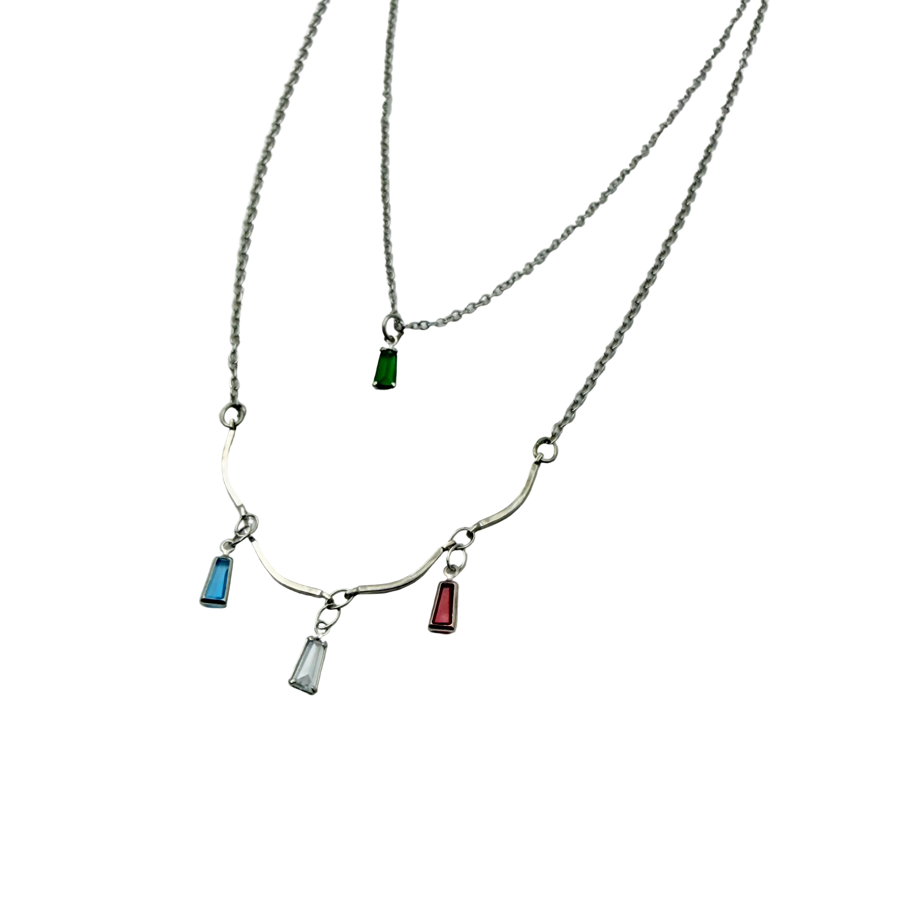 Prism Charm Layered Necklace