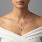 Pastel Leaf Layered Necklace