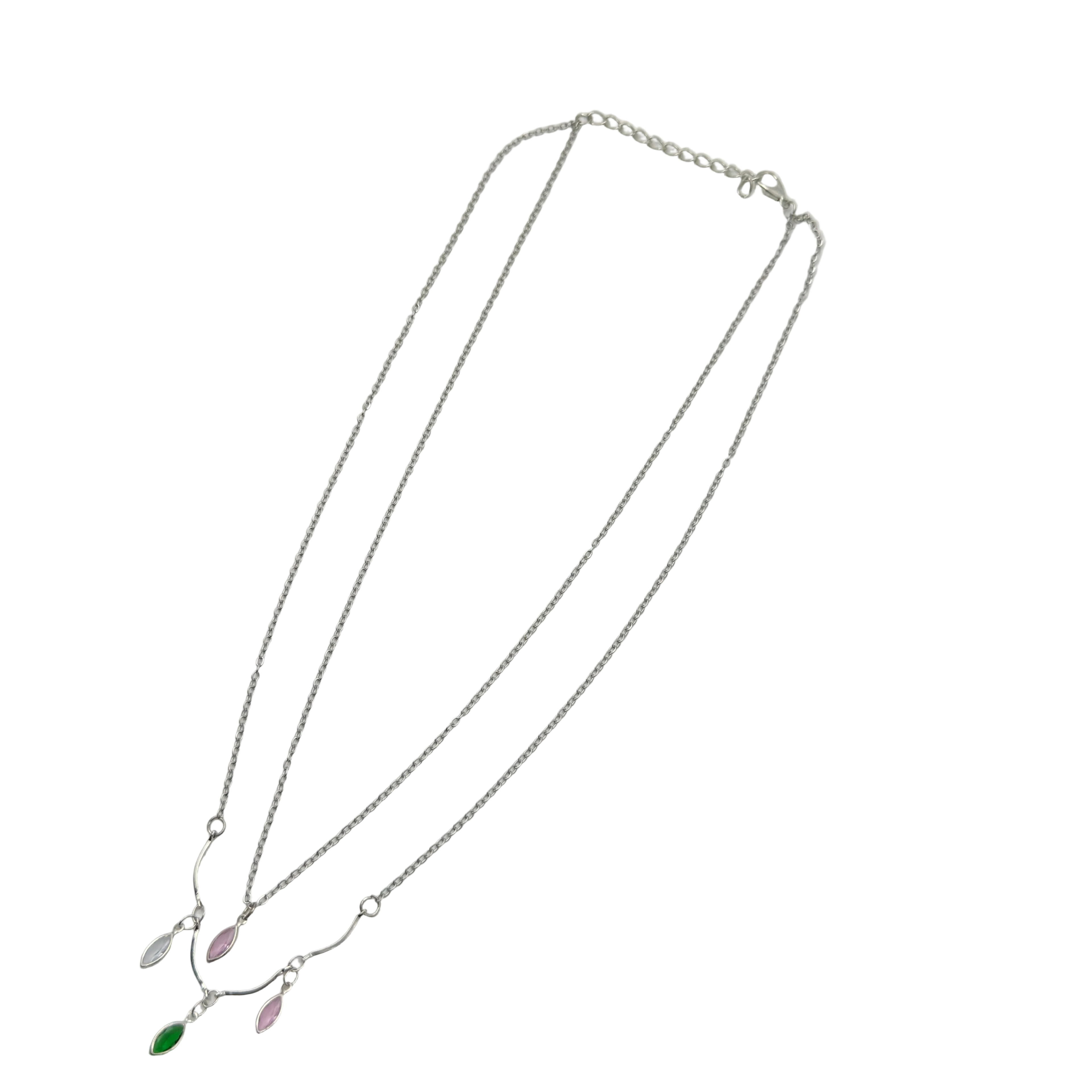 Pastel Leaf Layered Necklace
