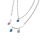 Pastel Crystal Layered Necklace