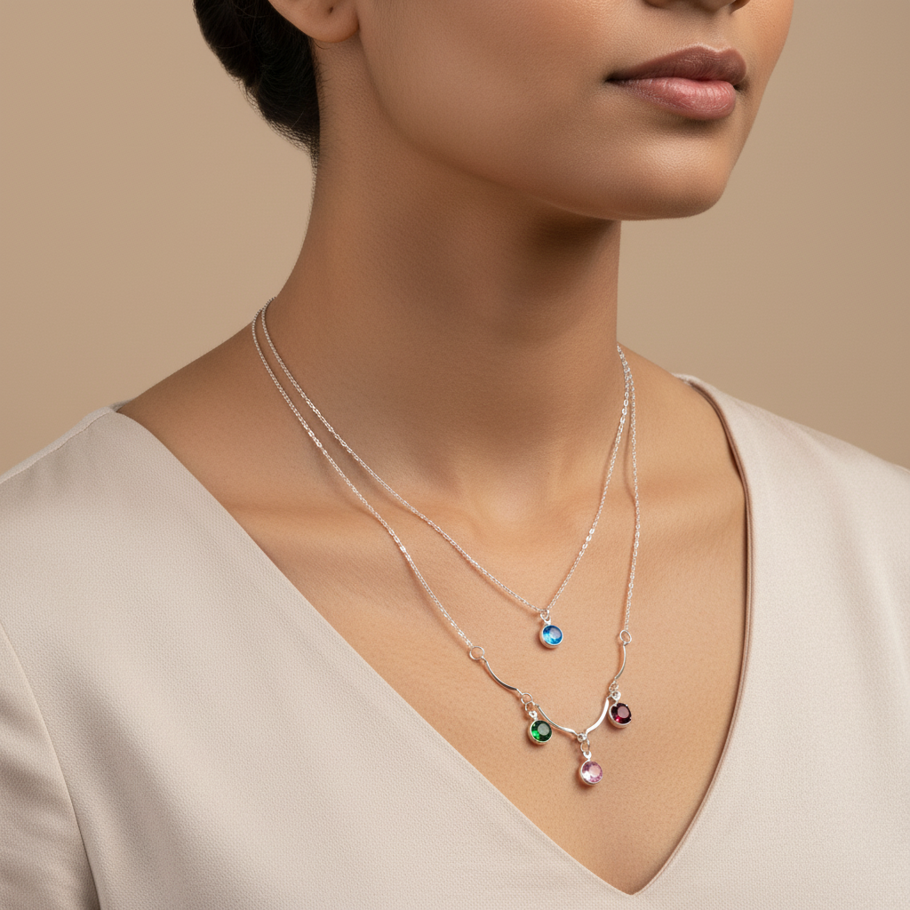 Candy Gem Layered Necklace