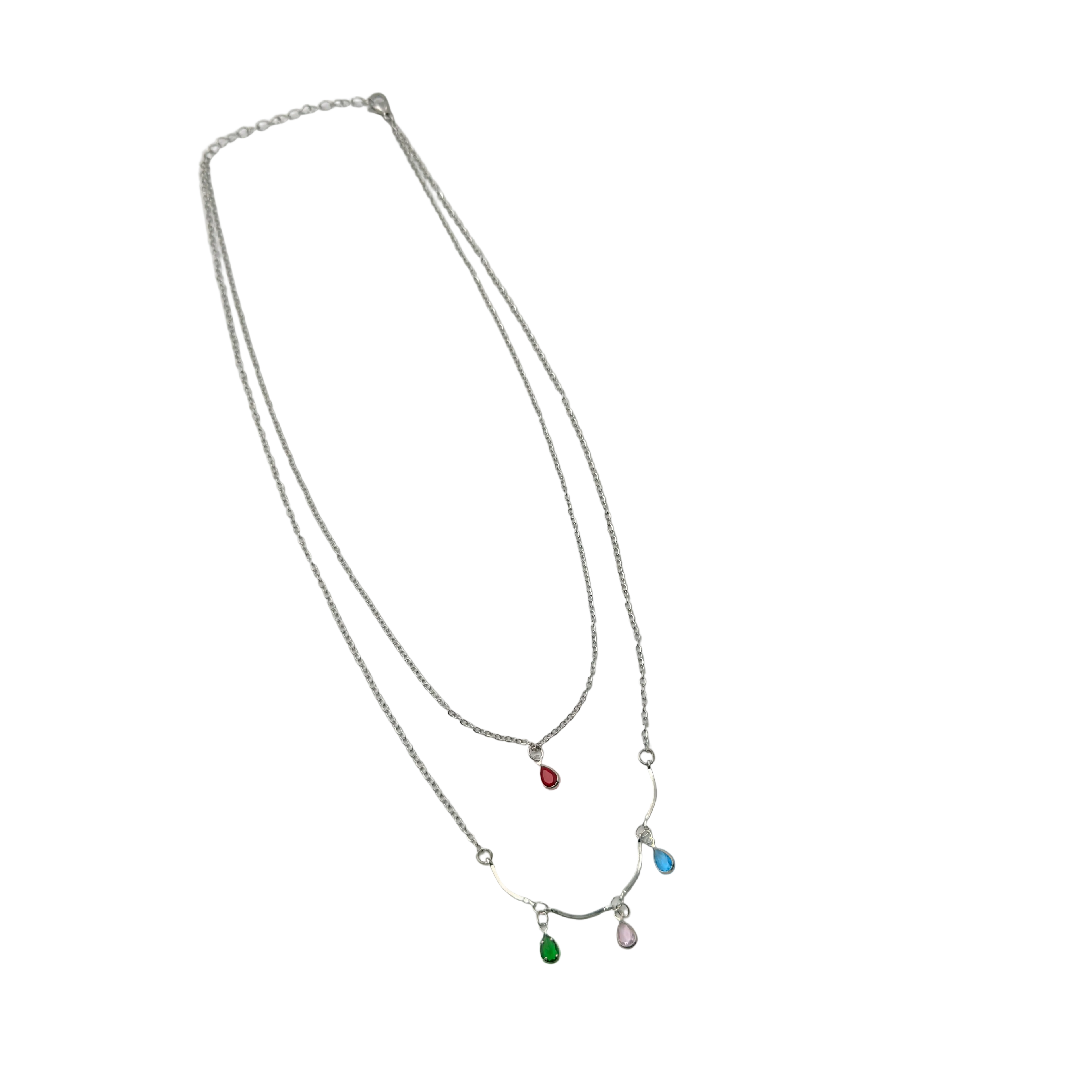 Pastel Drop Layered Necklace