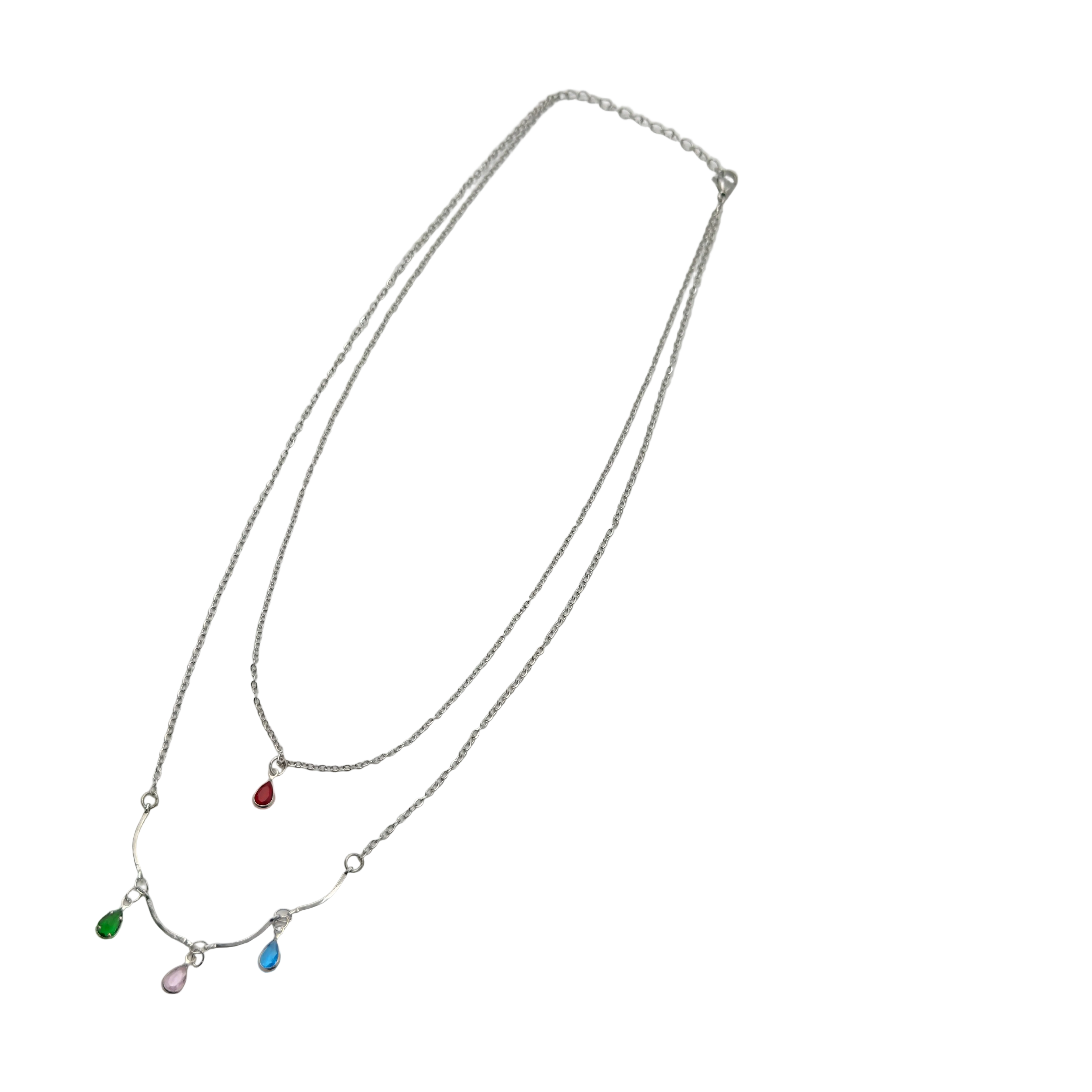 Pastel Drop Layered Necklace