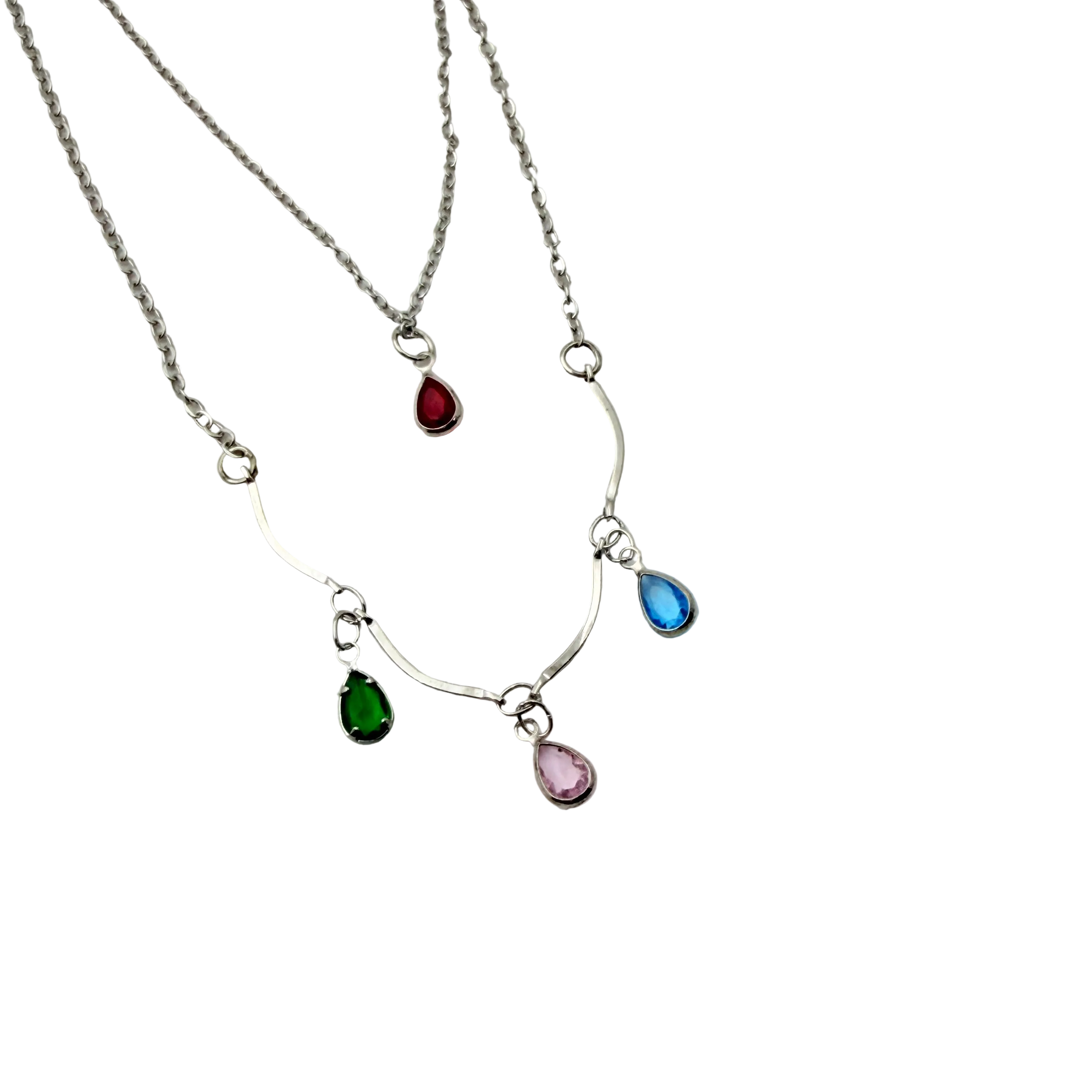 Pastel Drop Layered Necklace