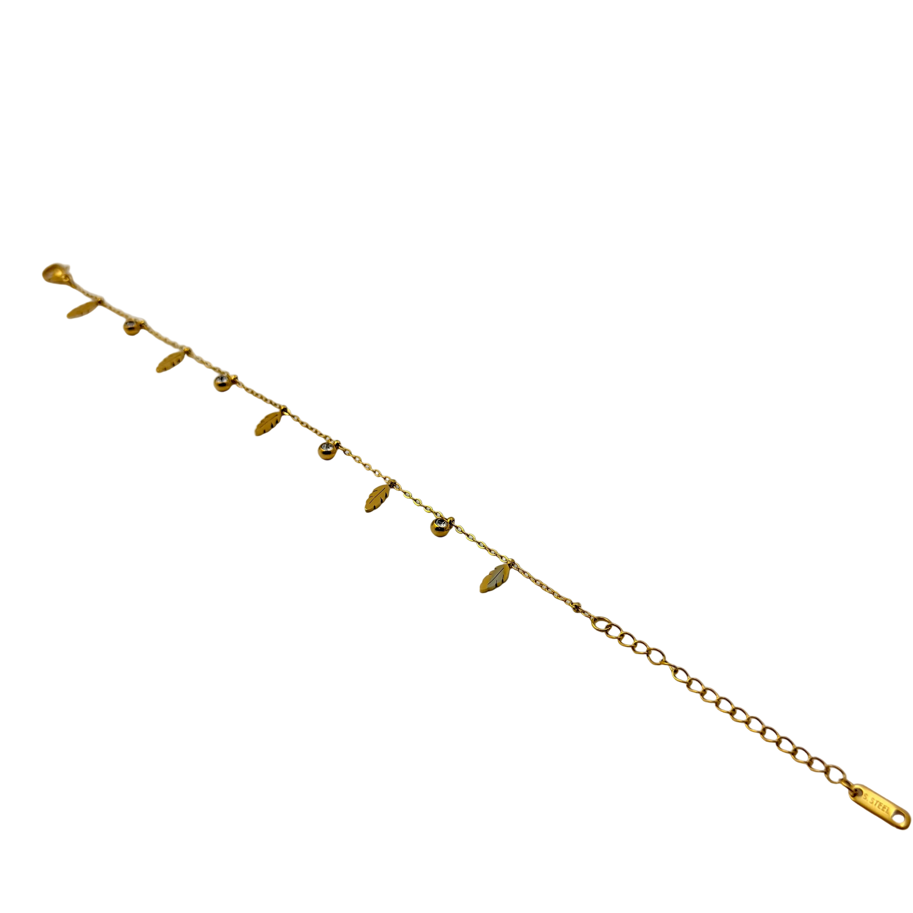 Golden Leaf Charm Bracelet