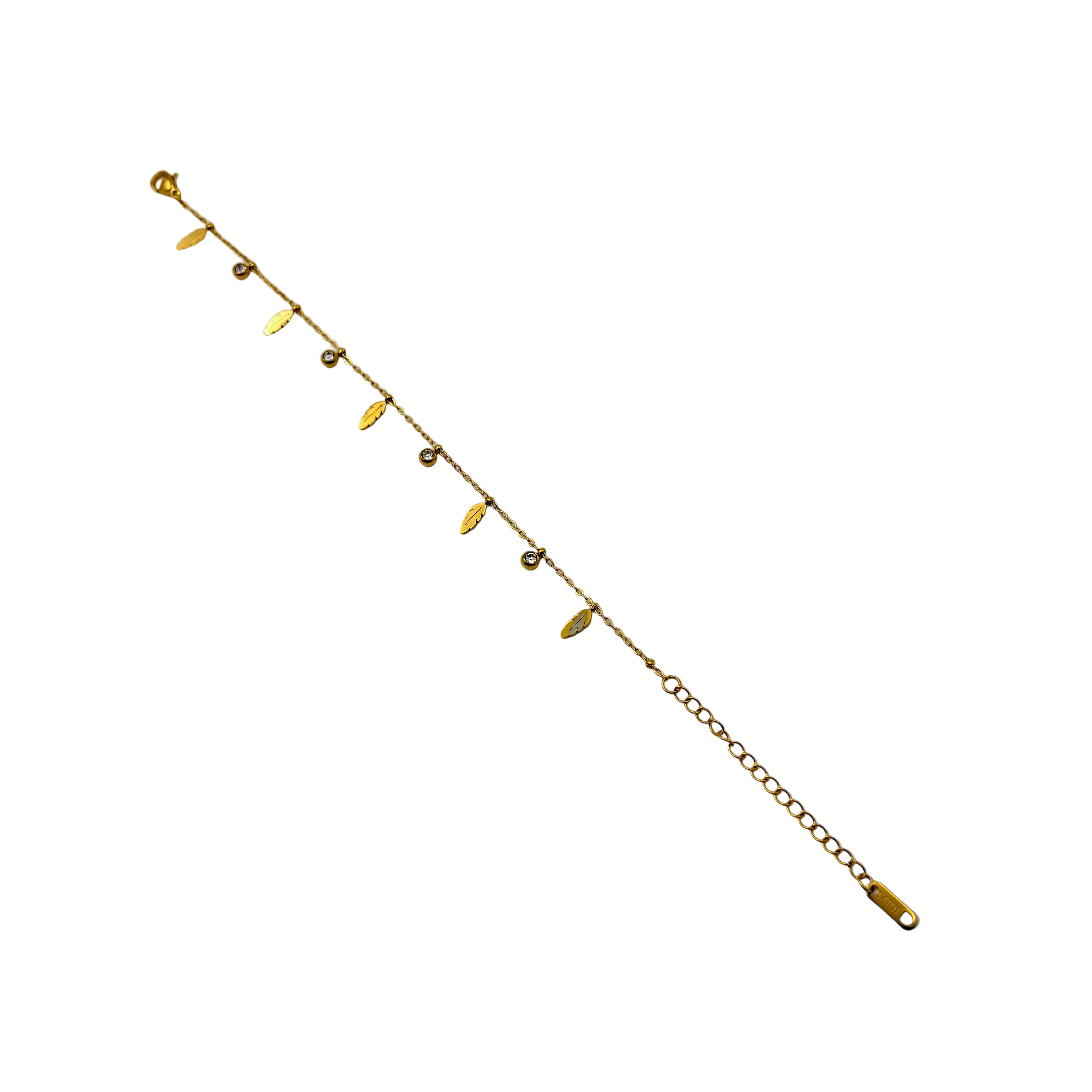Golden Leaf Charm Bracelet