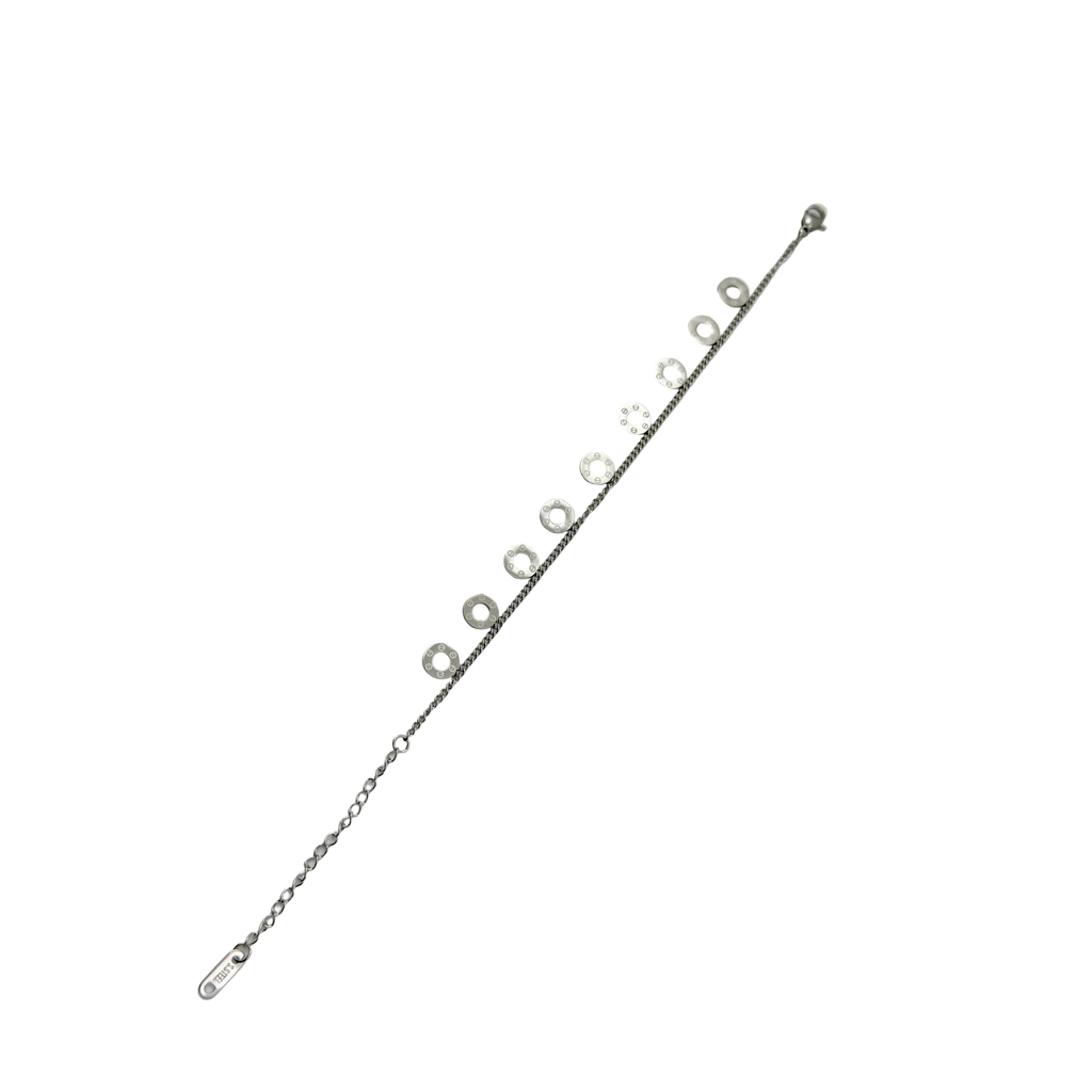 Minimal Circle Charm Silver Bracelet