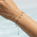 Floral Charm Silver Bracelet