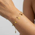 Golden Clover Charm Bracelet