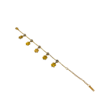 Golden Clover Charm Bracelet