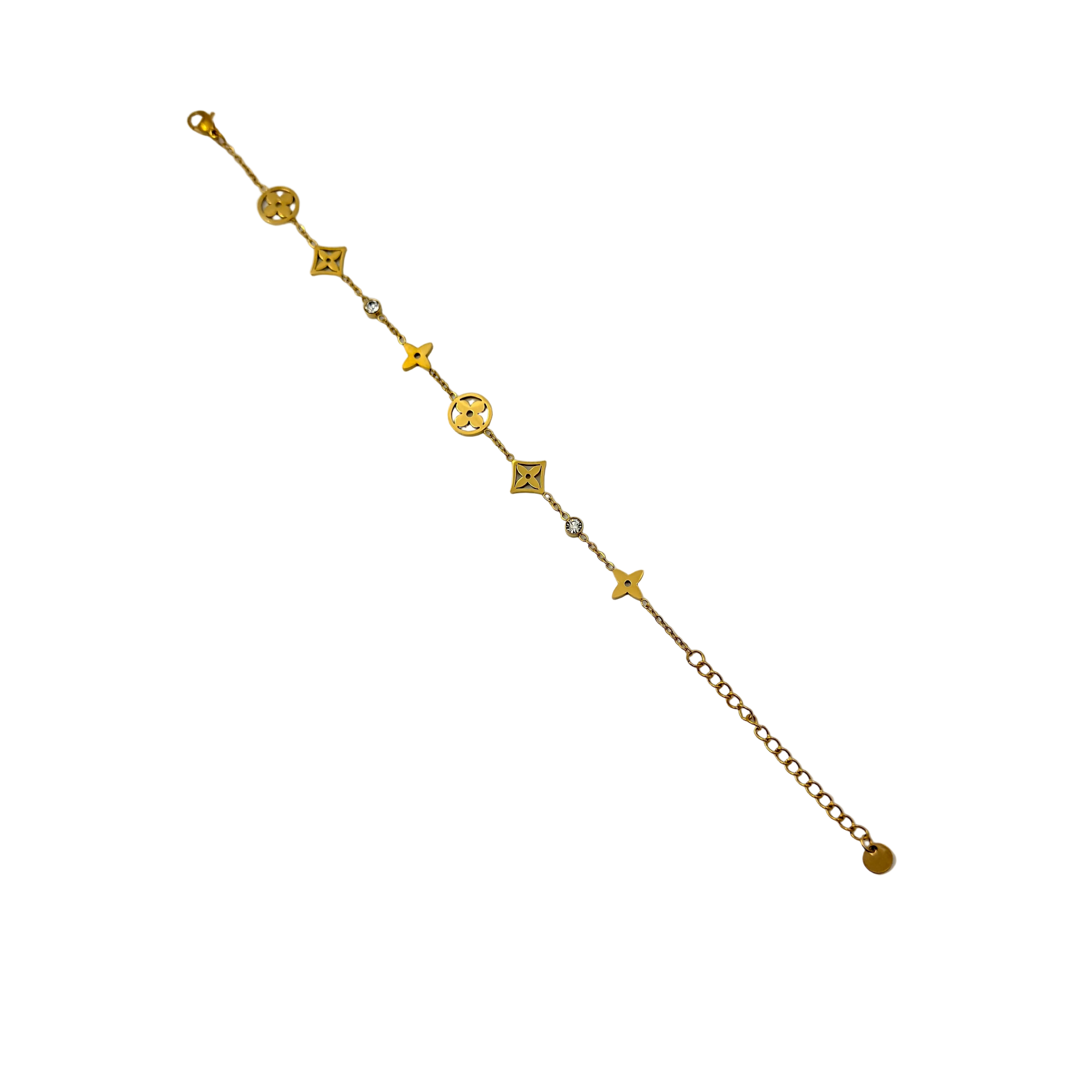Geometric Charm Gold Bracelet