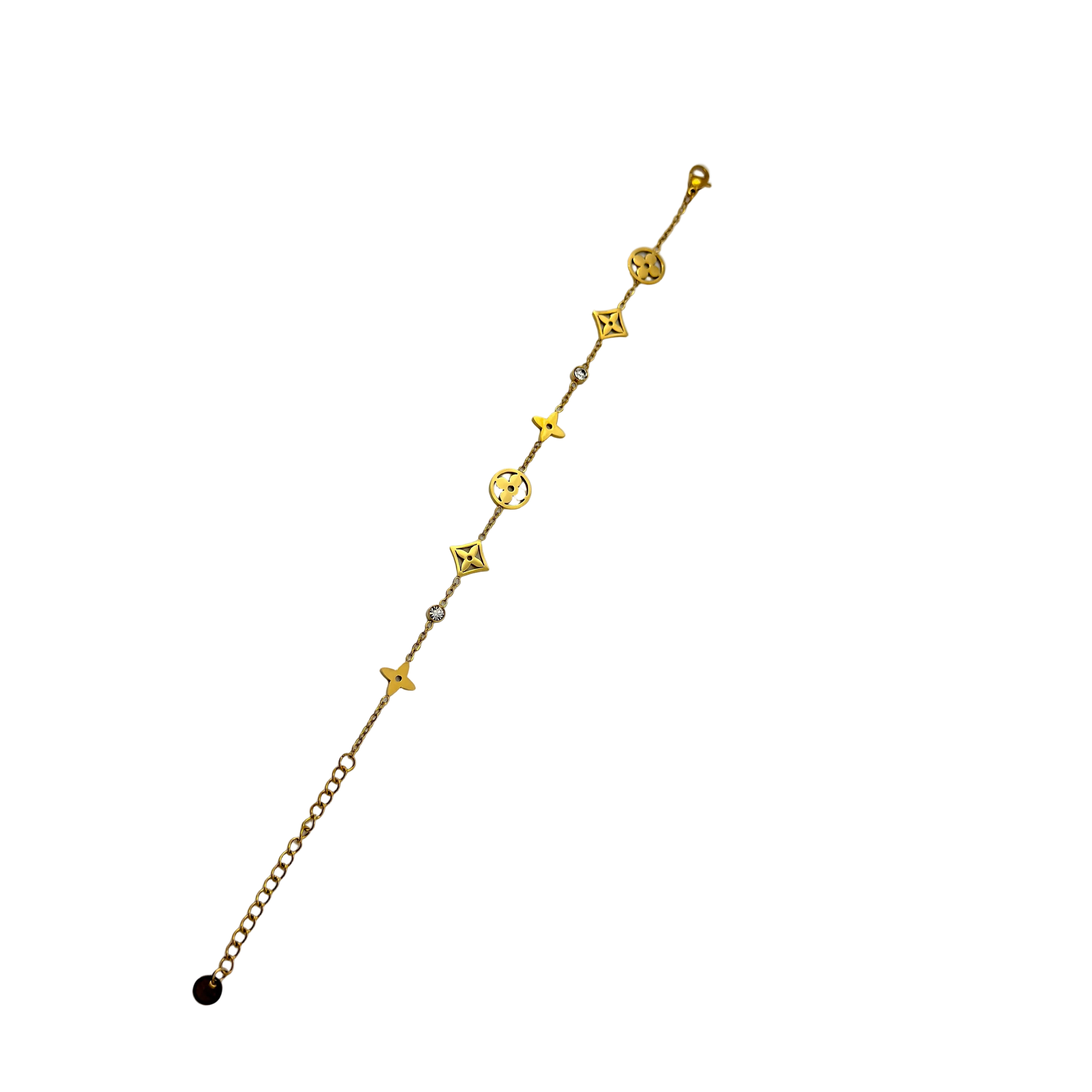 Geometric Charm Gold Bracelet