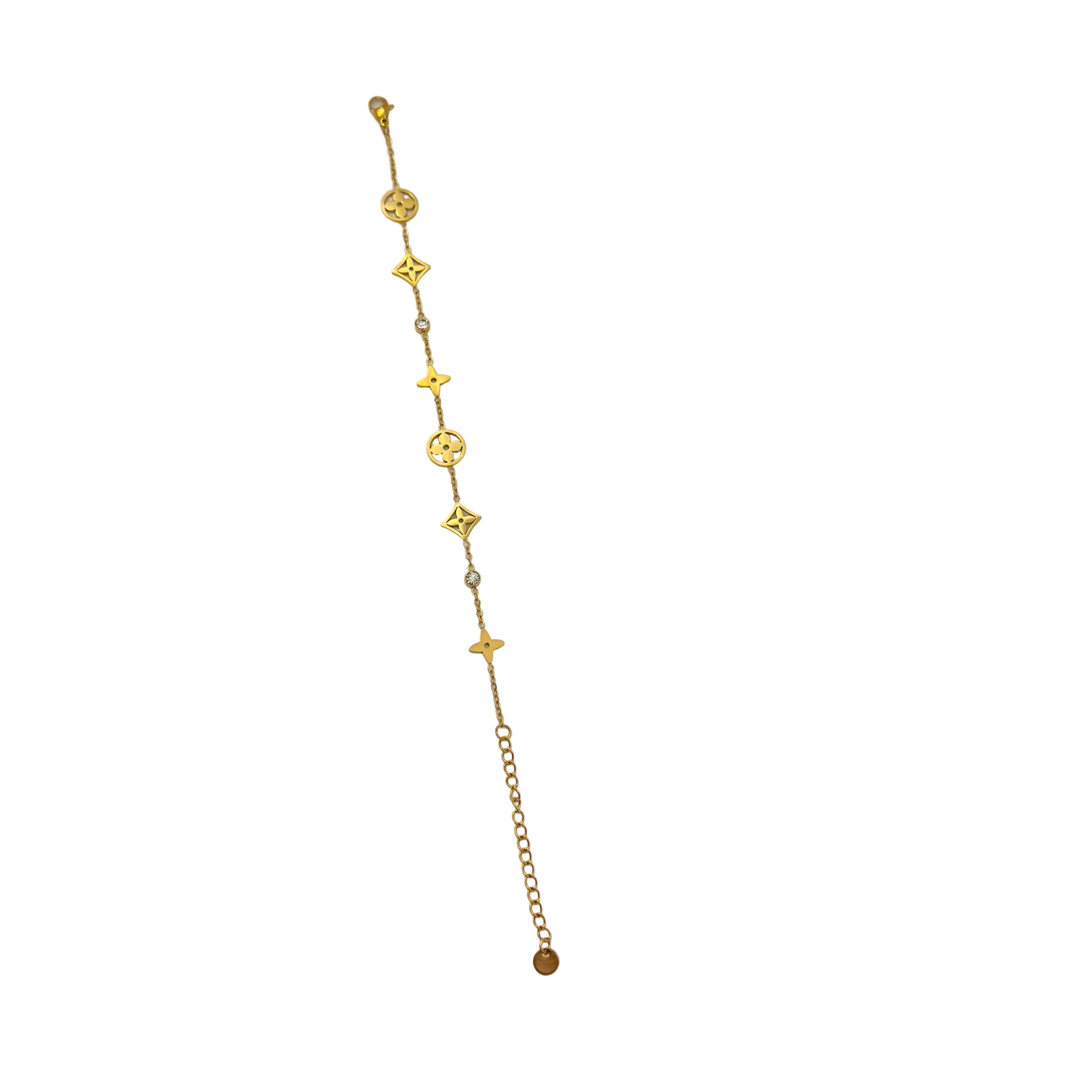 Geometric Charm Gold Bracelet