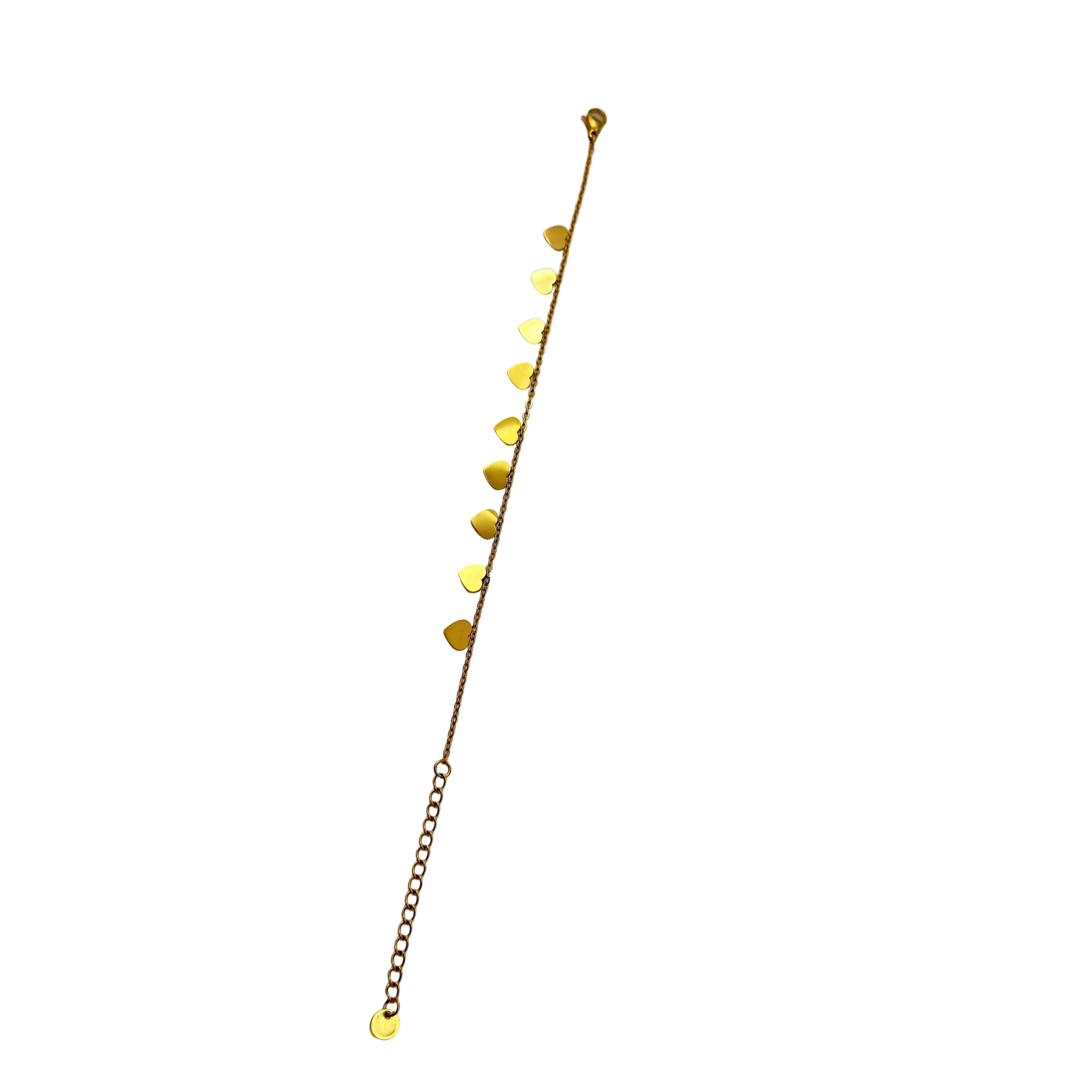 Golden Heart Charm Bracelet