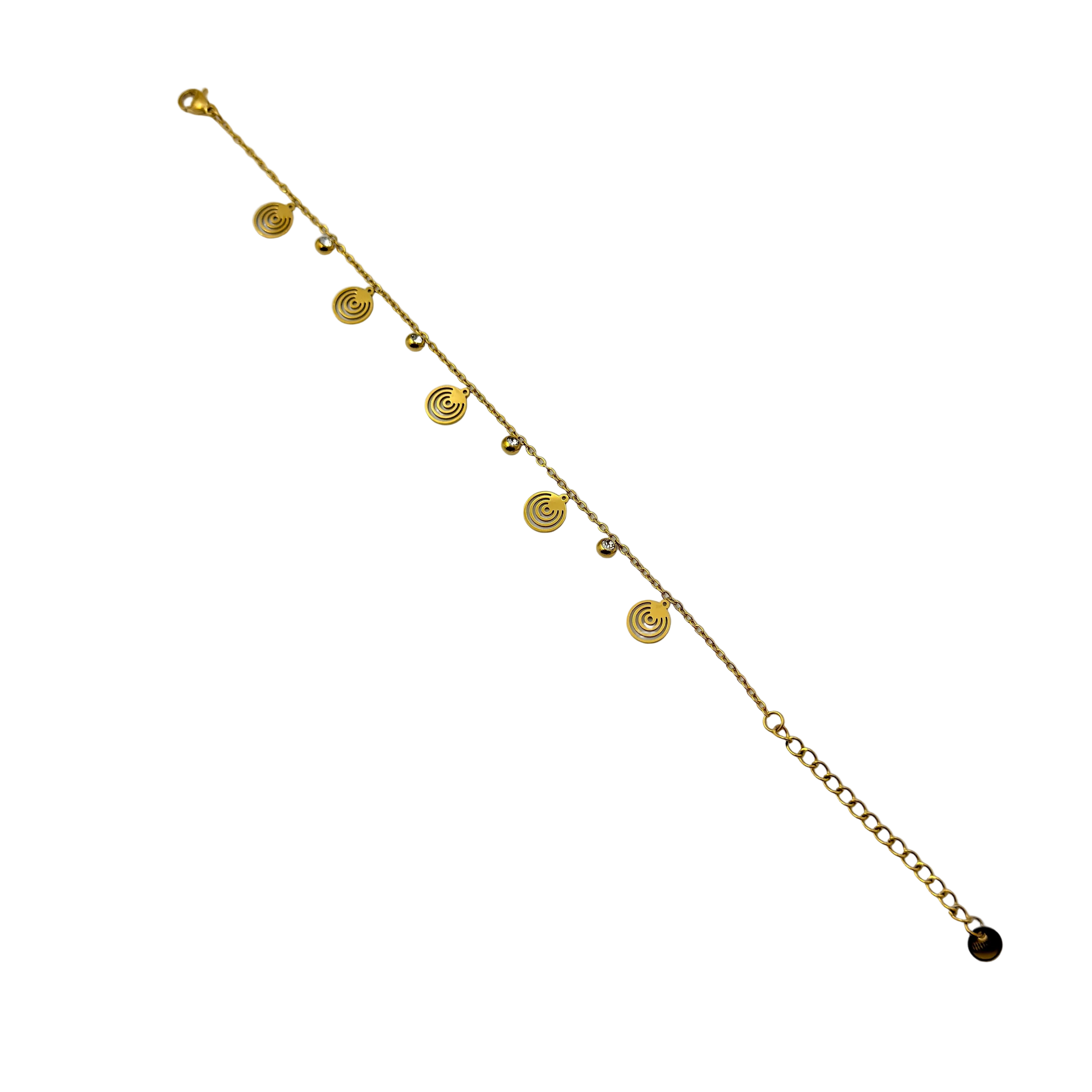 Golden Spiral Charm Bracelet