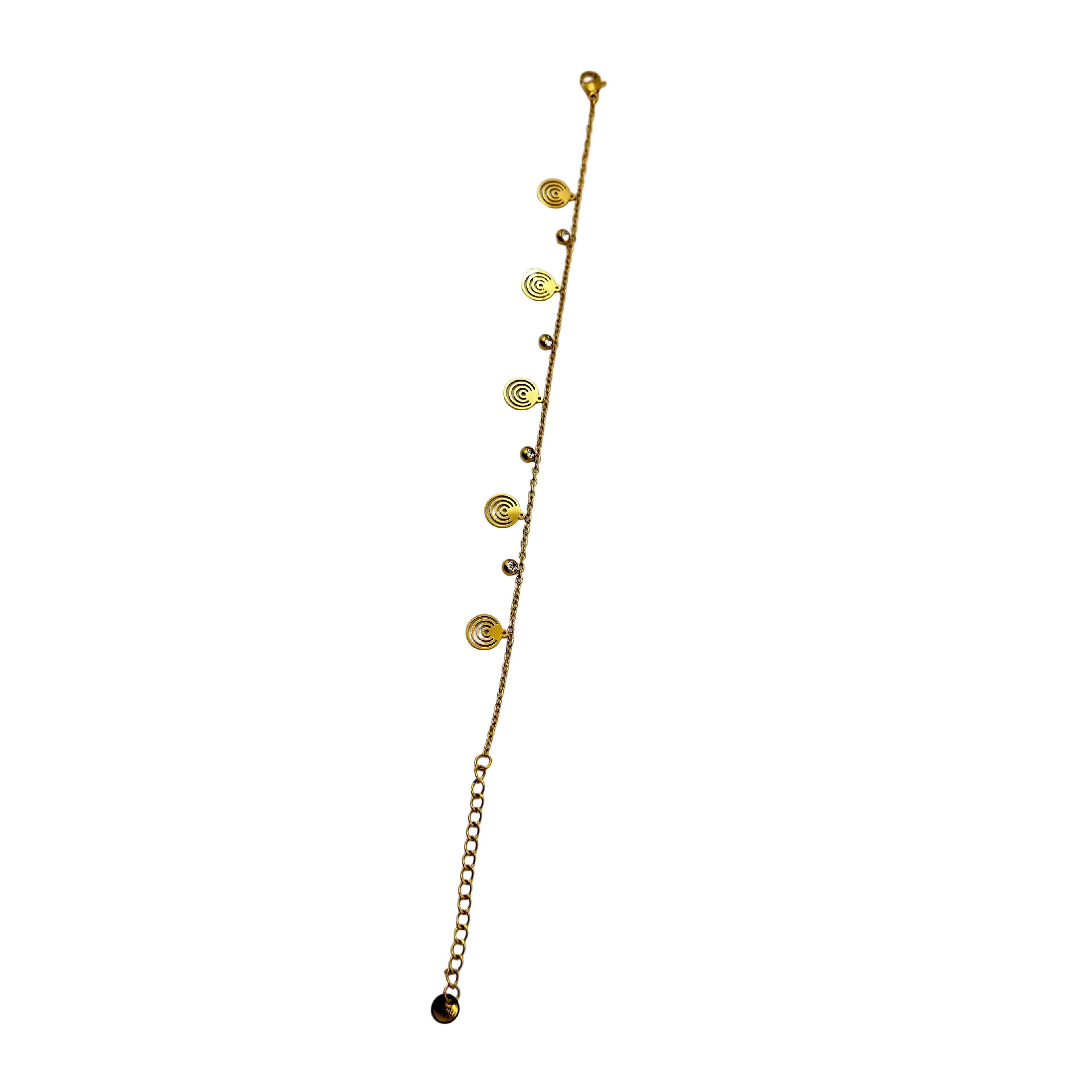 Golden Spiral Charm Bracelet