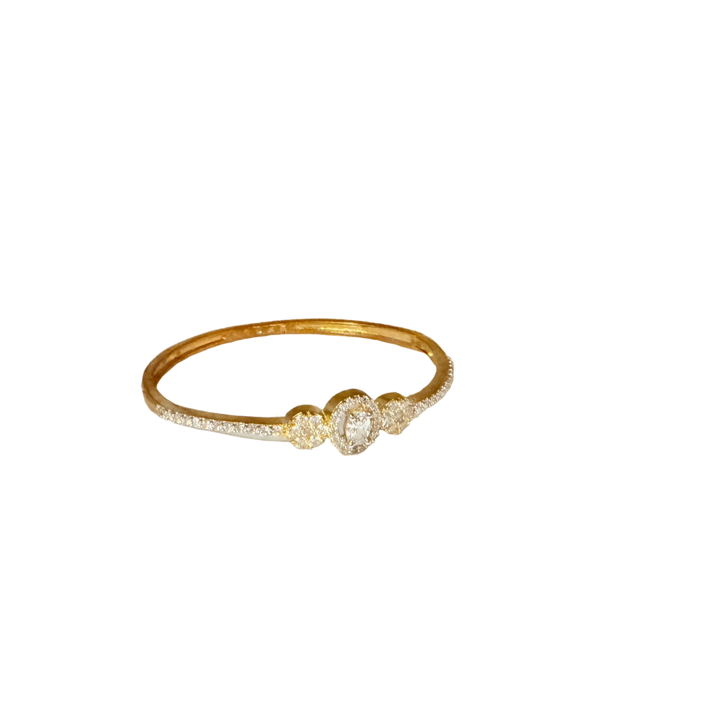 Gold Halo Crystal Bracelet