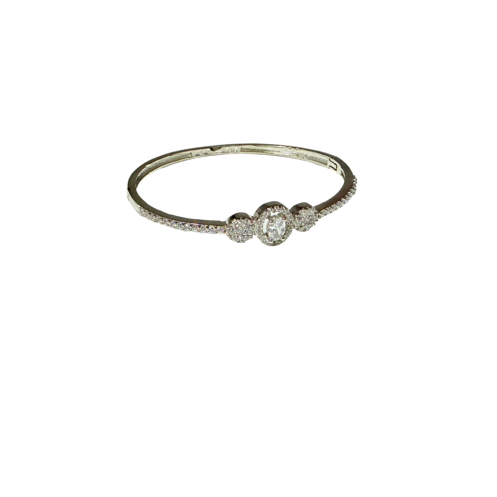 Silver Halo Crystal Bracelet