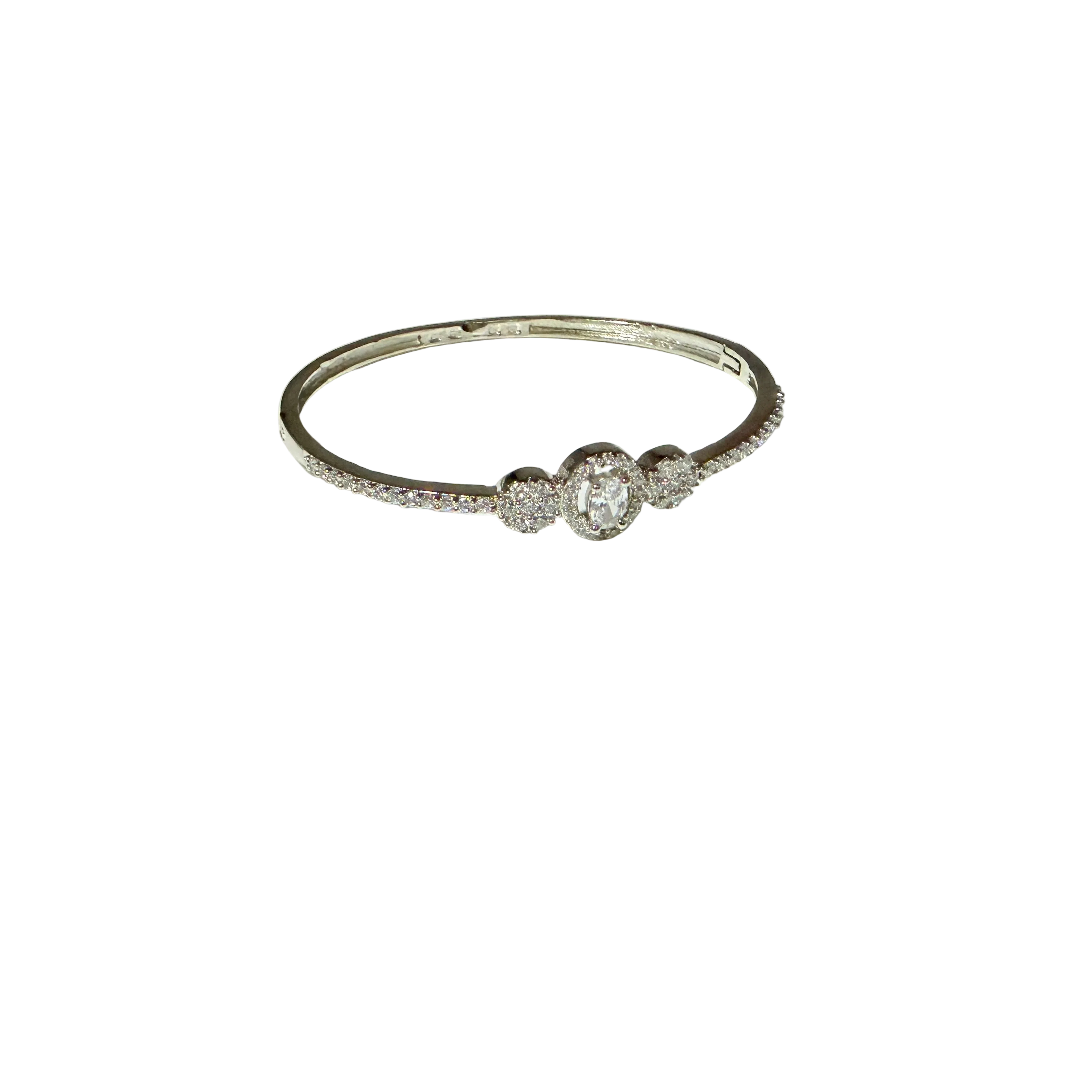 Silver Halo Crystal Bracelet