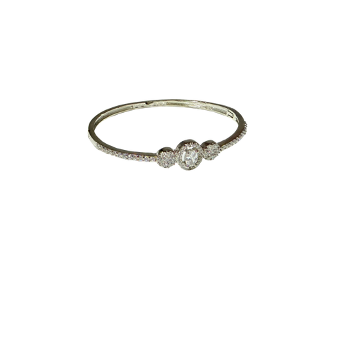 Silver Halo Crystal Bracelet