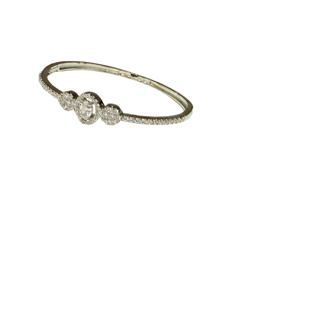 Silver Halo Crystal Bracelet