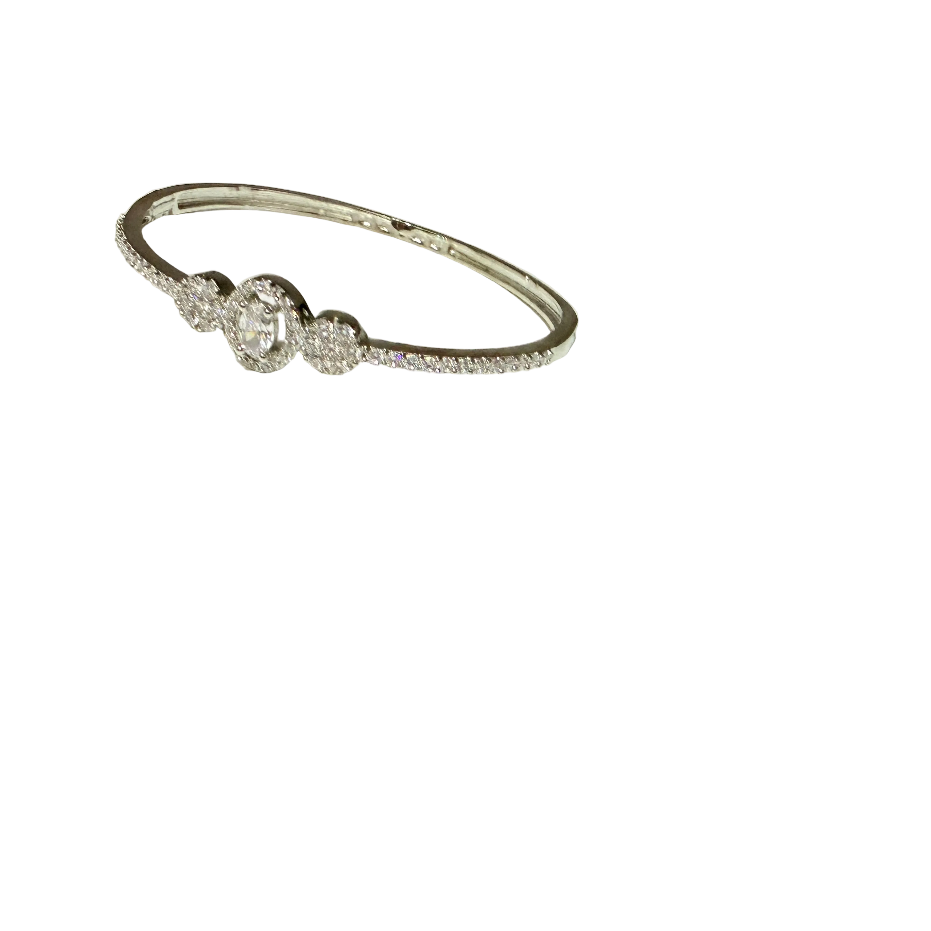 Silver Halo Crystal Bracelet