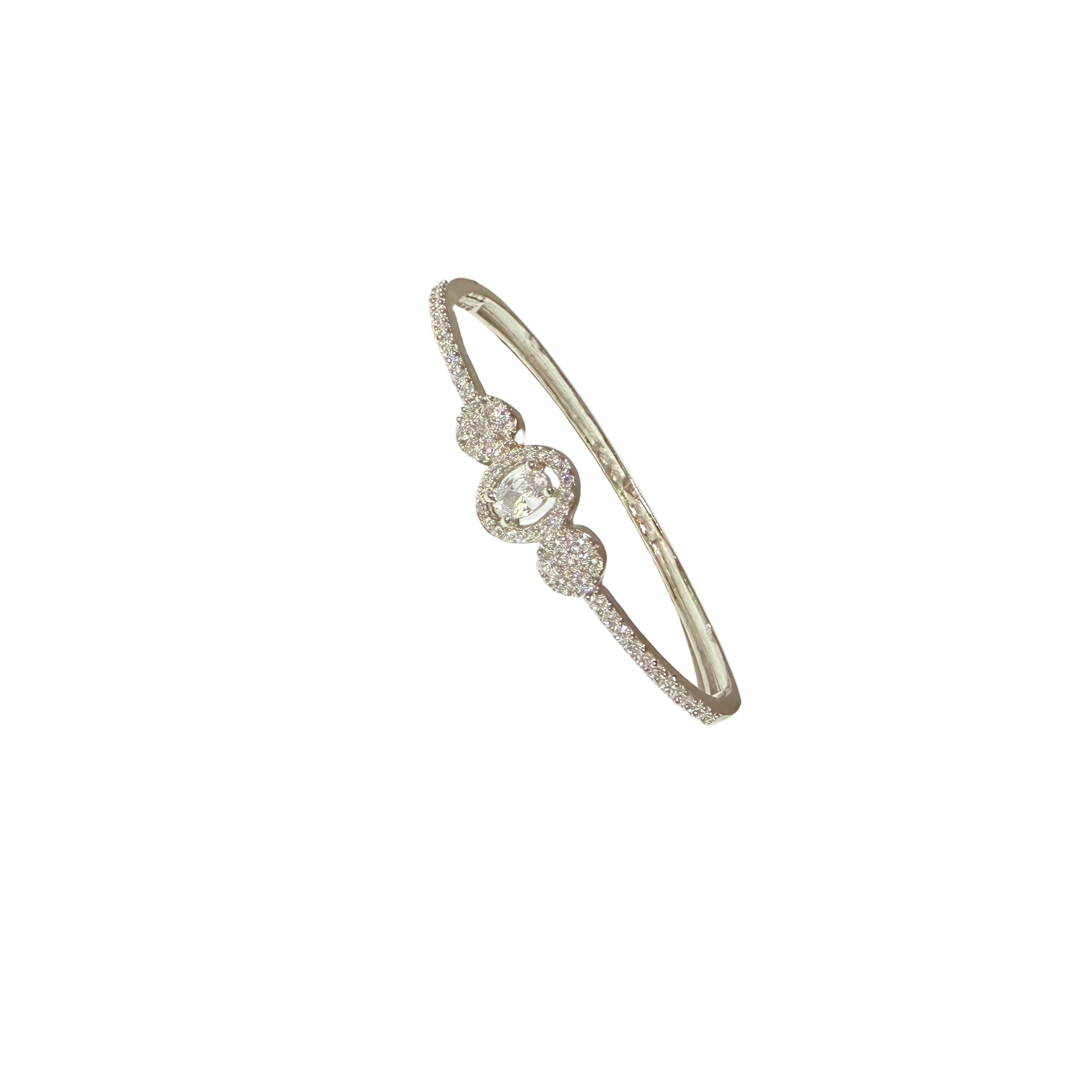 Silver Halo Crystal Bracelet