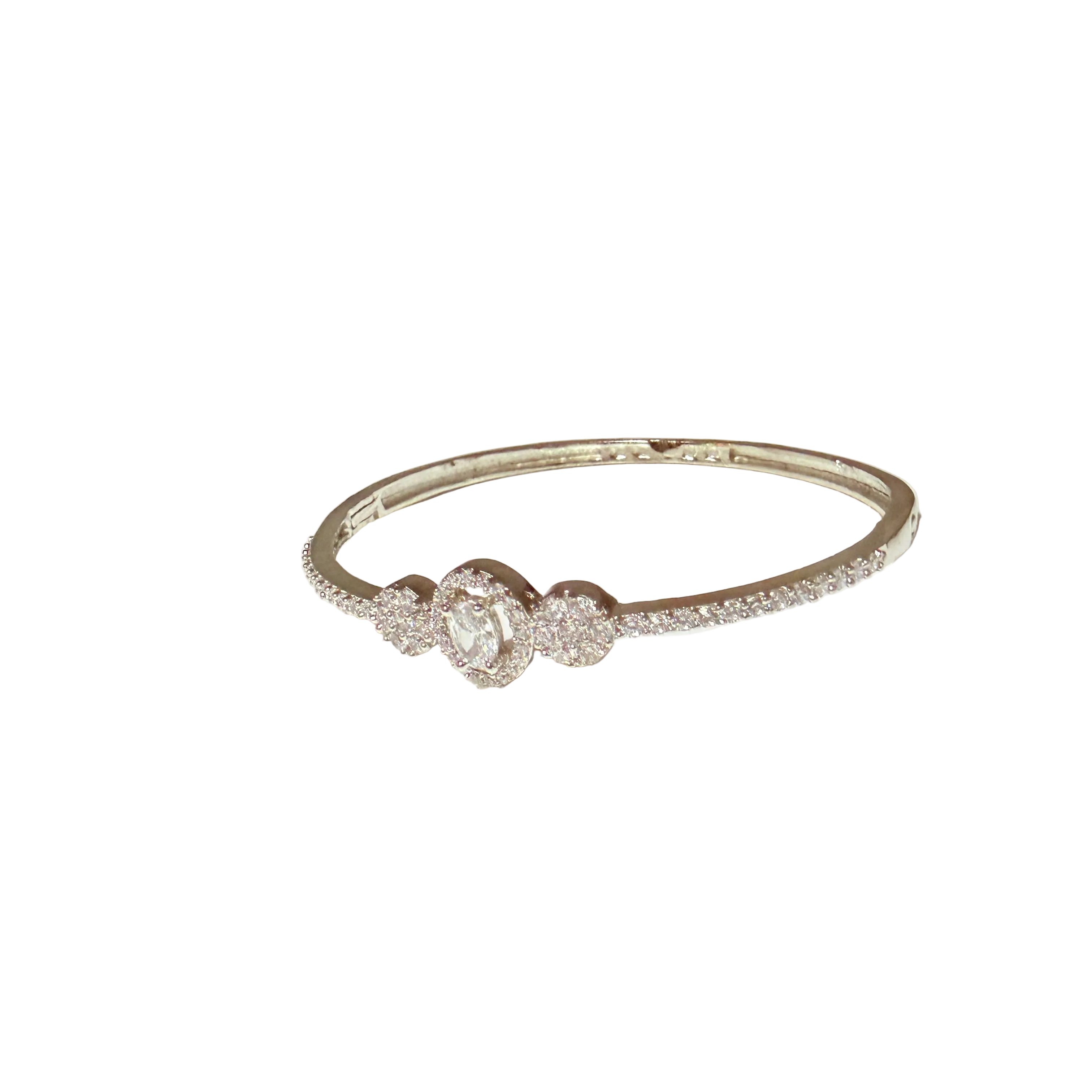 Silver Halo Crystal Bracelet