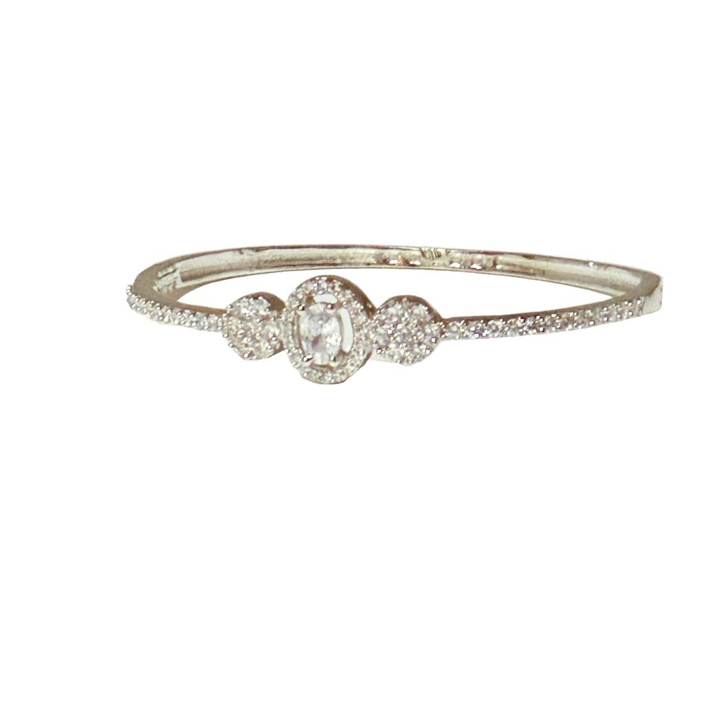 Silver Halo Crystal Bracelet