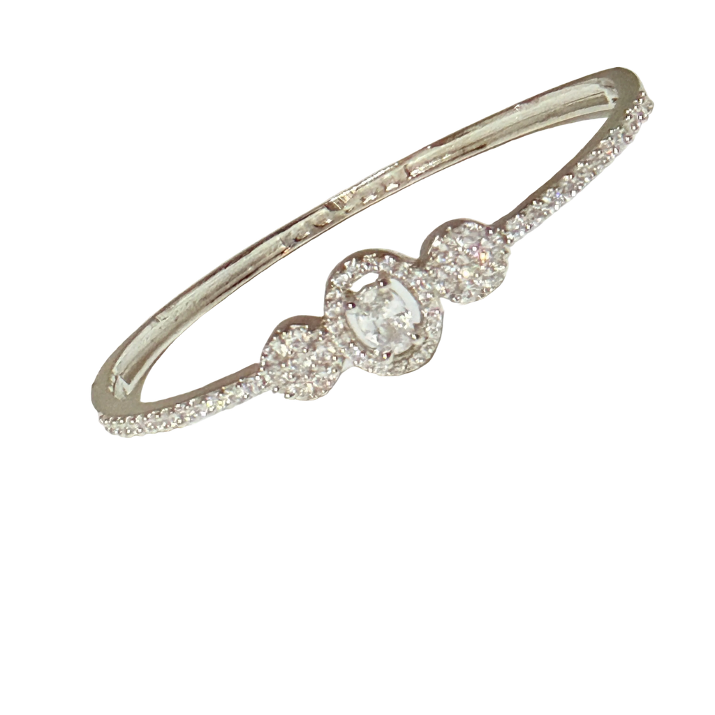 Silver Halo Crystal Bracelet