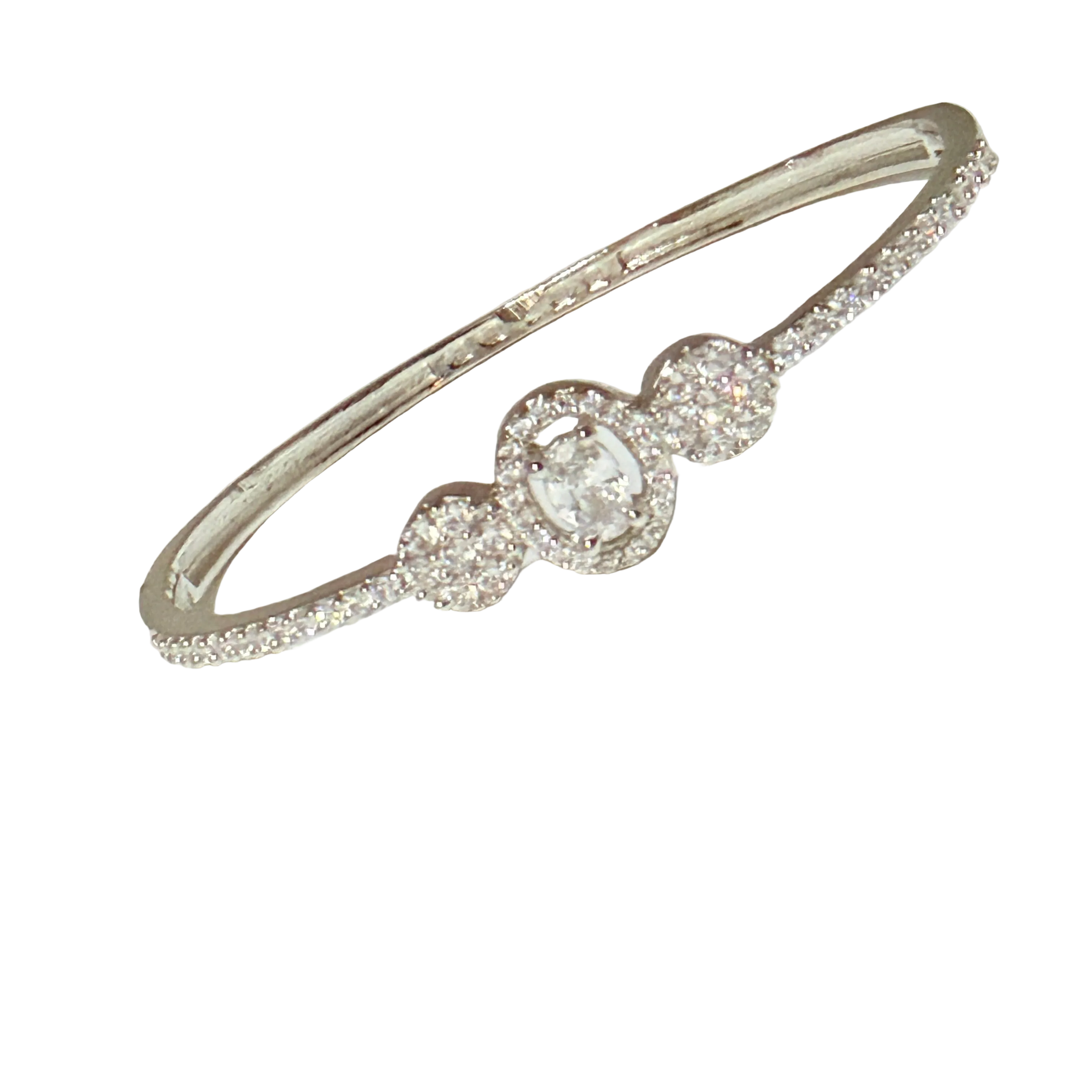 Silver Halo Crystal Bracelet
