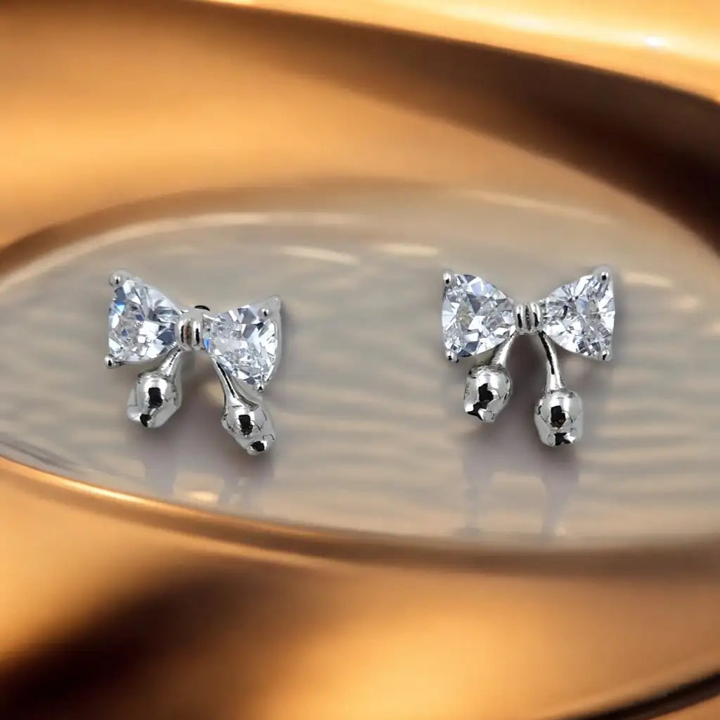 Delicate Bow Stud Earrings
