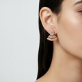 Layered CZ Fan Drop Earring