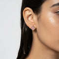 Modern Mosaic Rhombus Studs heart-shaped earring
