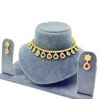 Multicolor Teardrop Kundan Choker Set