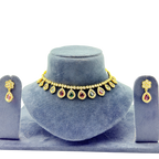 Multicolor Teardrop Kundan Choker Set
