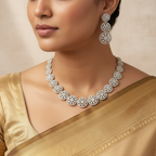 Radiant Grace American Diamond (AD) Necklace and Earrings Set