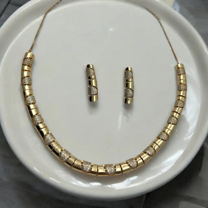 Luxe Band Necklace and Earring Set