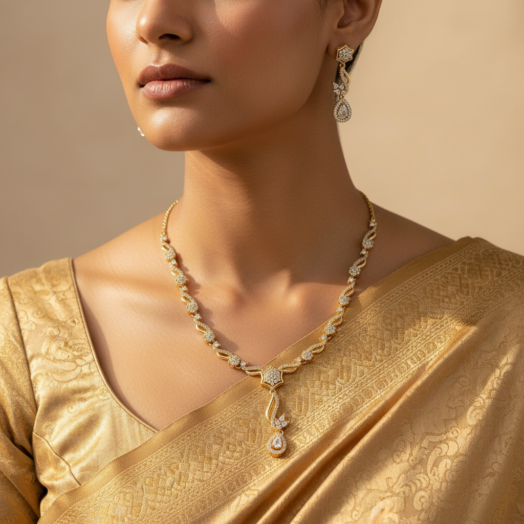 Starry Night Necklace and Earrings Set